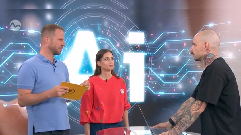 Kamil v TV štúdiu